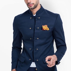 Exclusive Designer Navy Blue Jodhpuri Bandh gala Suit | Perfect Wedding and Party Wear | Free Personalisation