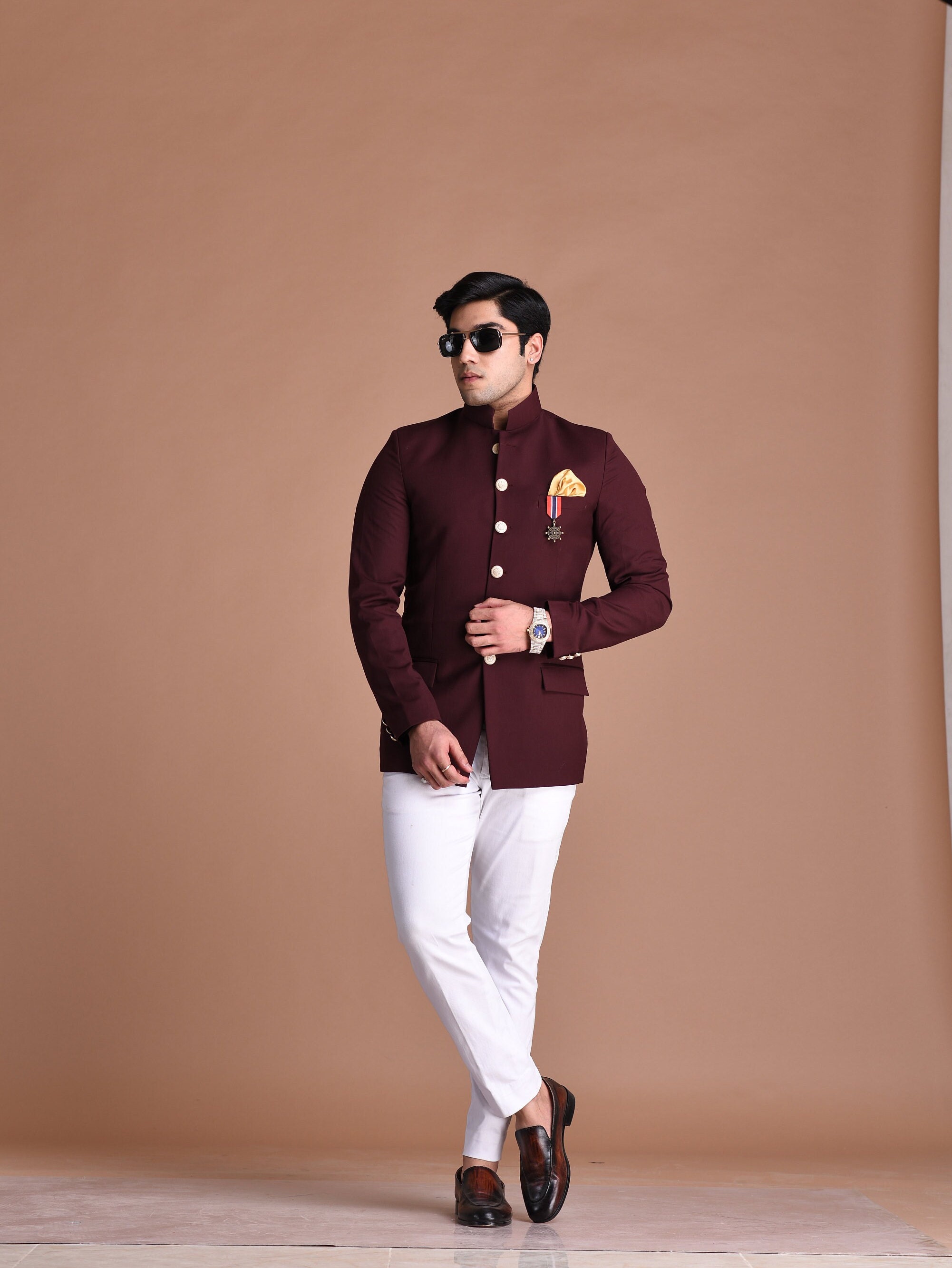 Velvet Wine Jodhpuri Suit for Men, Red Bandhgala Jodhpuri Suit for Wedding  , Indian Ethnic Suit, Mandarin Collar Suit, Jodhpuri Jacket - Etsy