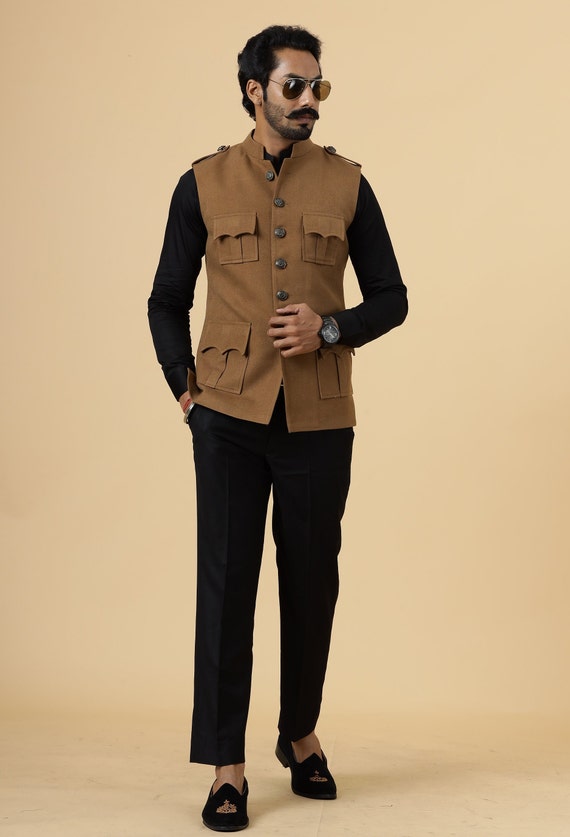Eaphi BIG COLLAR HALF JACKET brown Women
