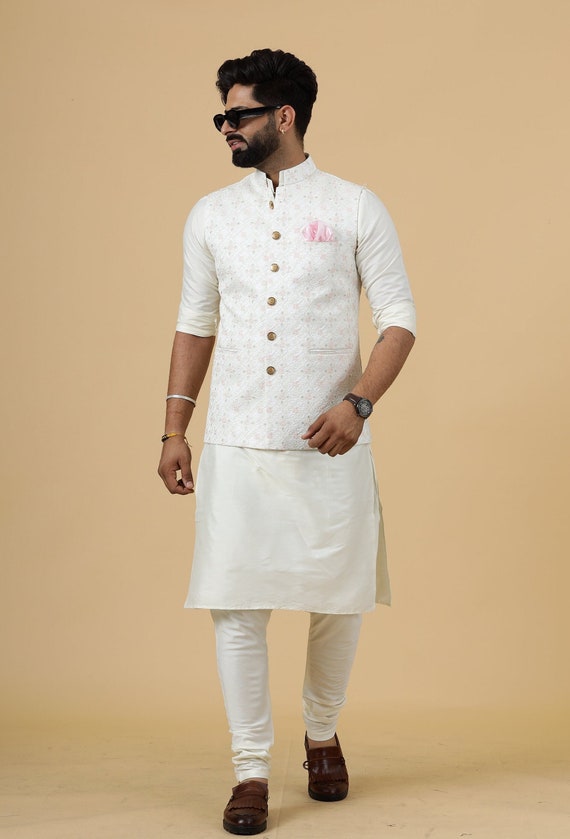 Jodhpuri kurta pajama white hotsell