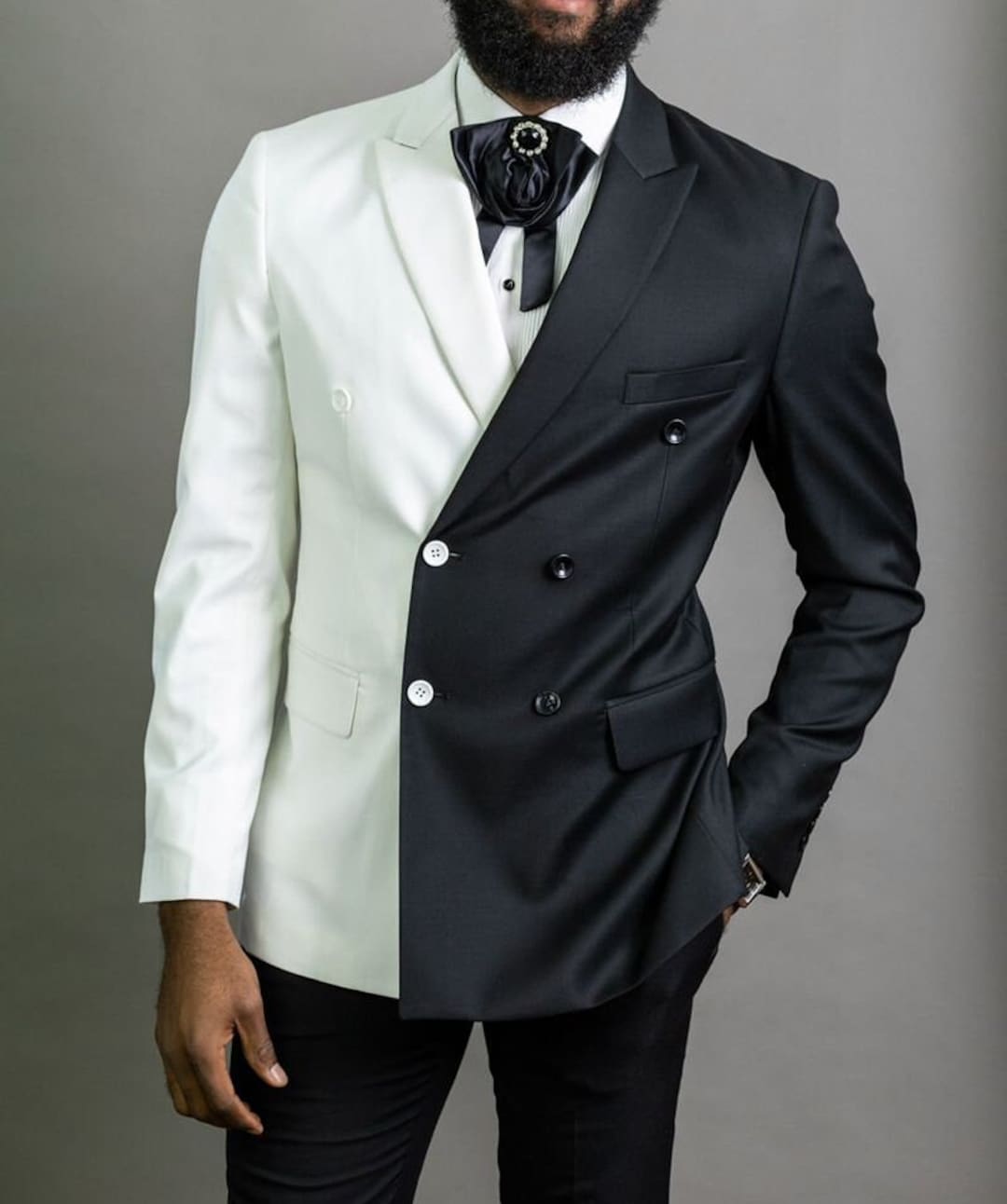 Black and White Twotone Suit Designer Style, Bespoke Fit Etsy — free download