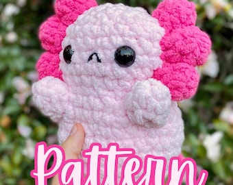 Axolotl Crochet Pattern - Amigurumi Pattern for Intermediate Beginner Crocheters