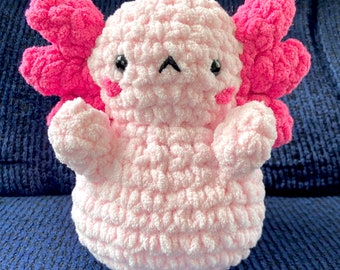 Chunky Axolotl Crochet Plushie Stuffed Animal