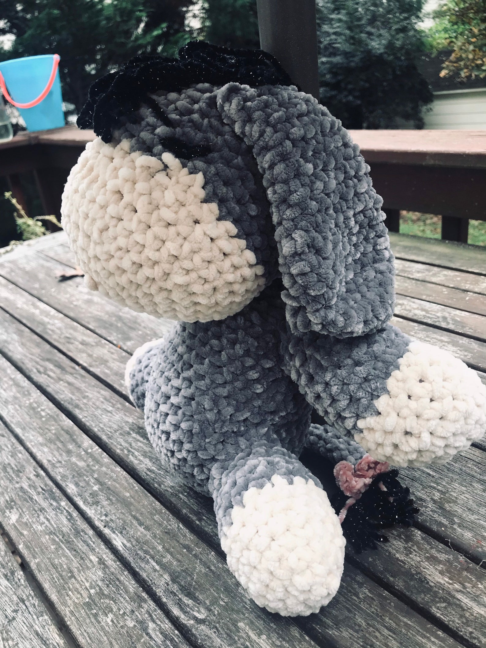 Chunky Crocheted Eeyore Stuffed Animal Plush Etsy