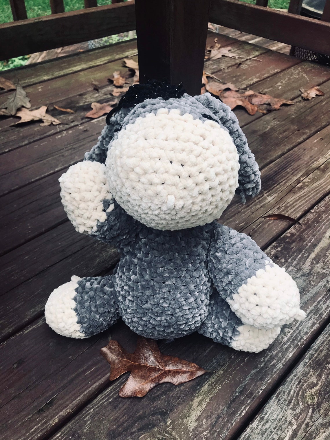 Chunky Crocheted Eeyore Stuffed Animal Plush Etsy