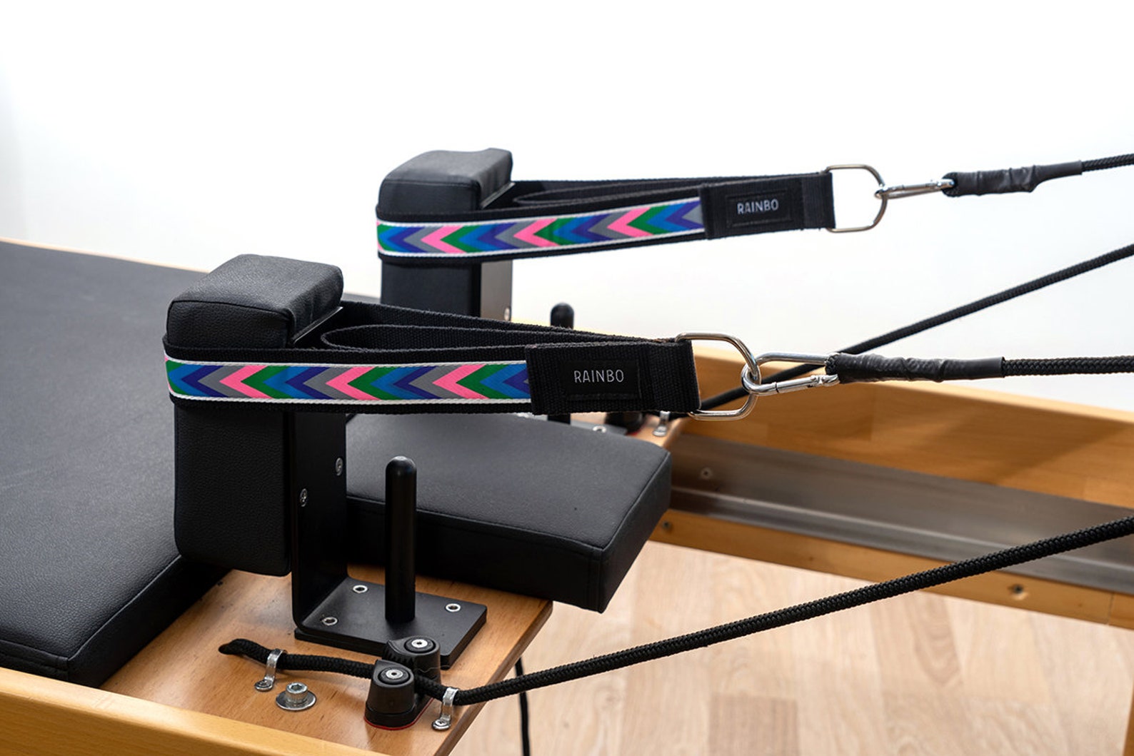 Double Pilates Straps Set Neon Print Pilates Reformer Loop Etsy Israel