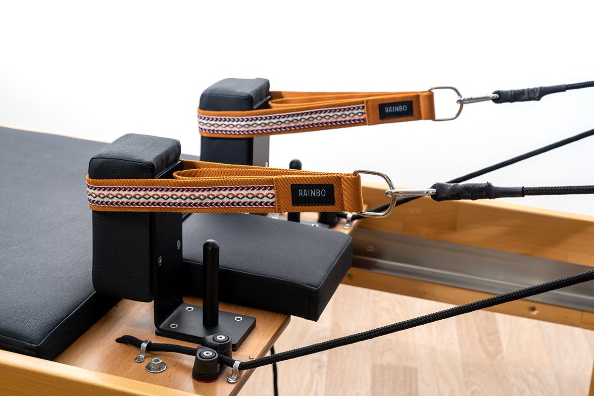 Pilates Reformer Double Loops Ethnic Print Set, Double Straps, Pilates