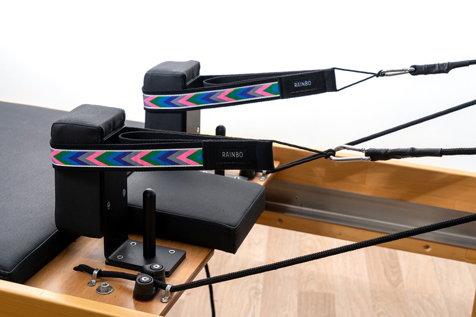 Double Pilates Straps Set Neon Print Pilates Reformer Loop Etsy Israel