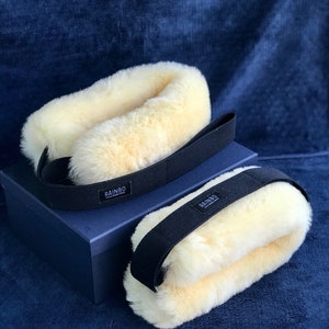 Sheepskin Fuzzie Straps For Pilates Cadillac (Pair), Pilates Straps