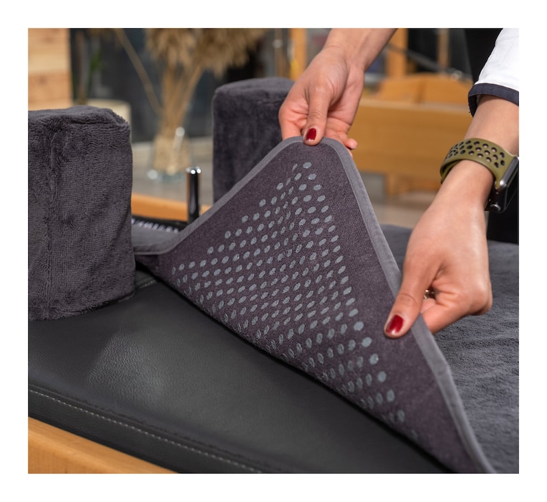 Pilates Reformer Nonslip Mat Towel With Shoulder Blocks Etsy