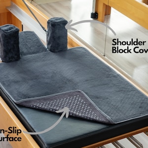 Pilates Reformer Non-Slip Mat Towel With Shoulder Blocks Cover, Pilates Accessories, Gifts