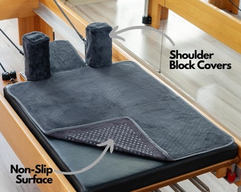 Pilates Reformer Non-Slip Mat Towel With Shoulder Blocks Cover, Pilates Accessories, Gifts