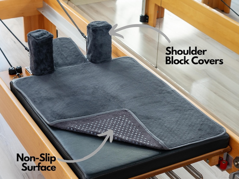 Pilates Reformer Non-Slip Mat Towel With Shoulder Blocks Cover, Pilates Accessories, Gifts