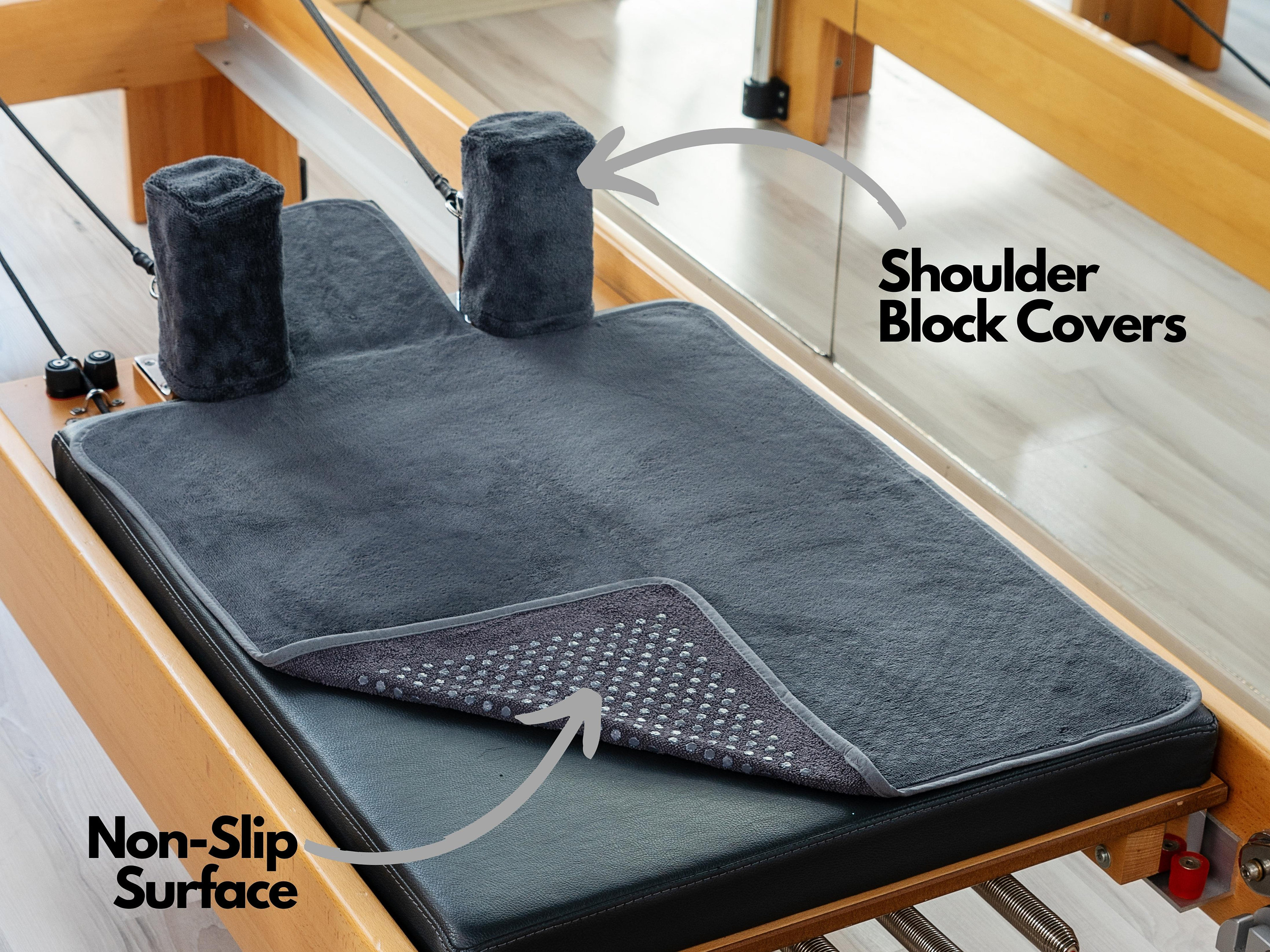 Pilates Reformer Non-slip Mat Towel With Shoulder Blocks Cover, Pilates  Accessories, Gifts 