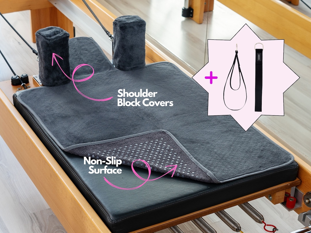 Pilates Reformer Non-slip Mat Towel, Double Straps 1 Pair included 2 Pcs  Shoulder Block Covers -  Canada