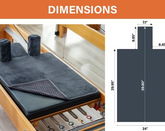 Tappetino antiscivolo per Pilates Reformer, asciugamano con coprispalle, accessori per Pilates, regali - Italia