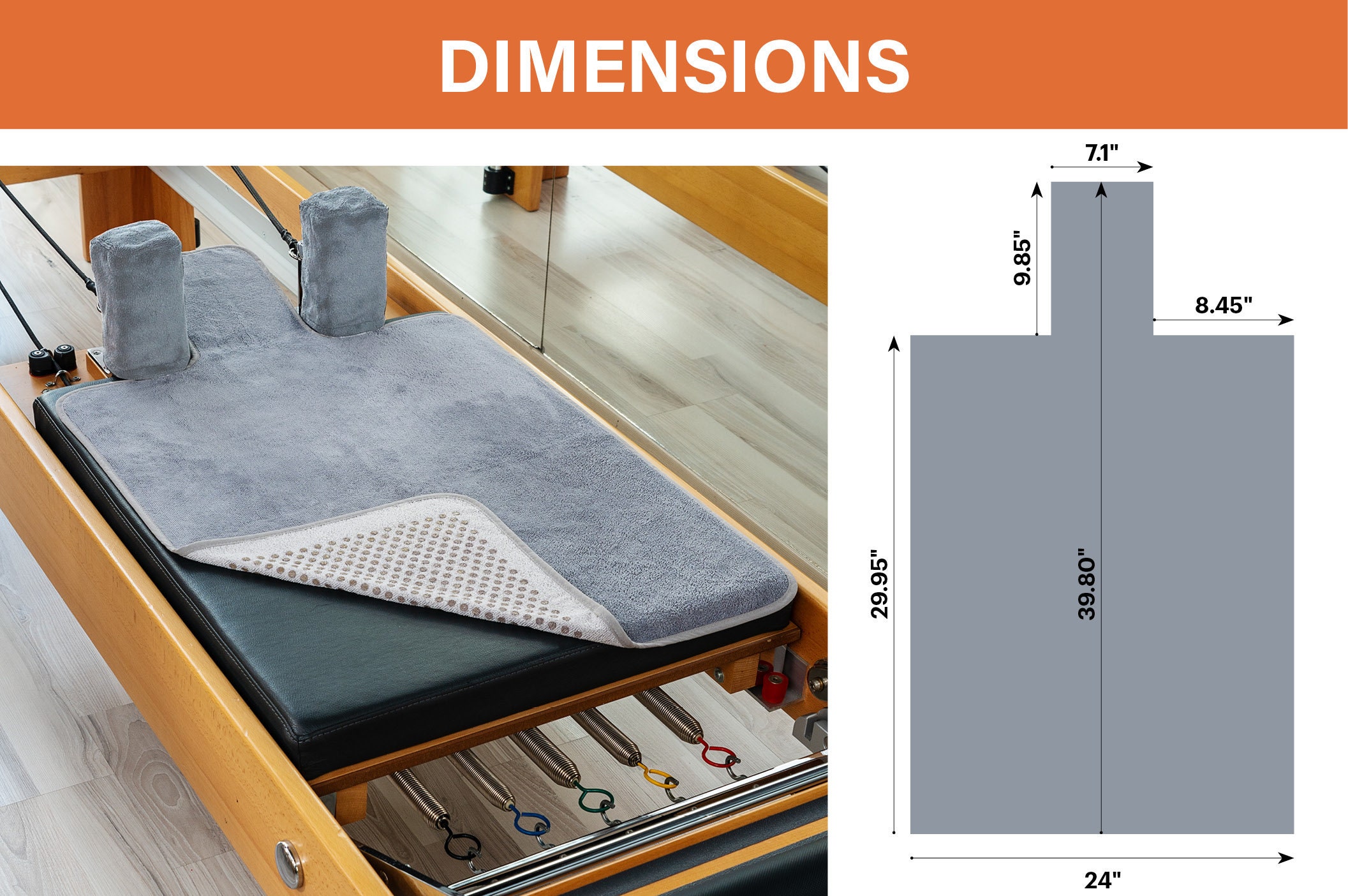 Pilates Weights Echome Pilates Reformer Mat Towel With Shoulders, Pilates Pilates Mat