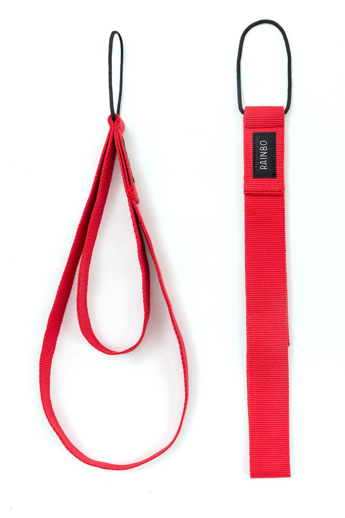 Pilates Double Loops Set Neon Red Color, Reformer Straps, Print Pilates ...