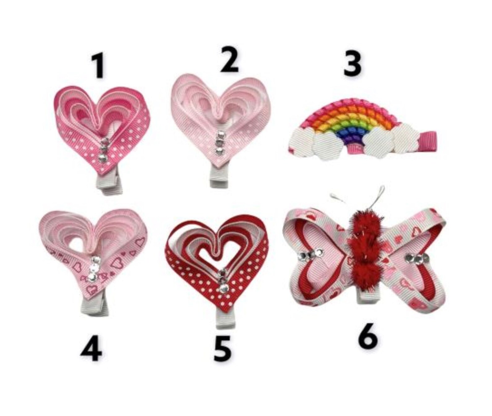 Valentine Clips/baby Girl Clips/ Toddler Clips/girl Gifts Etsy UK
