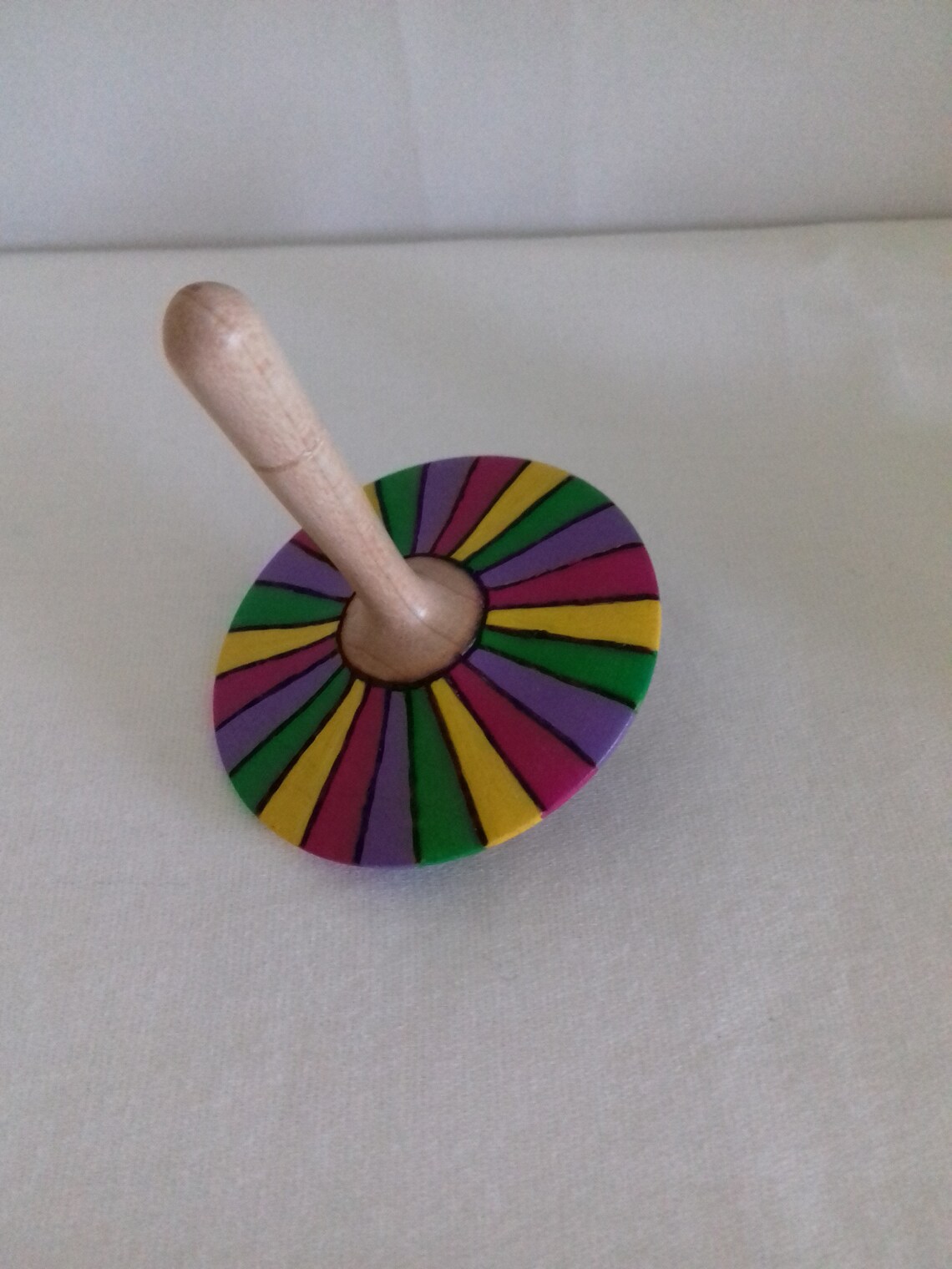 Spinning Tops Wood Spinners Colourful Woodturned and Painted Etsy