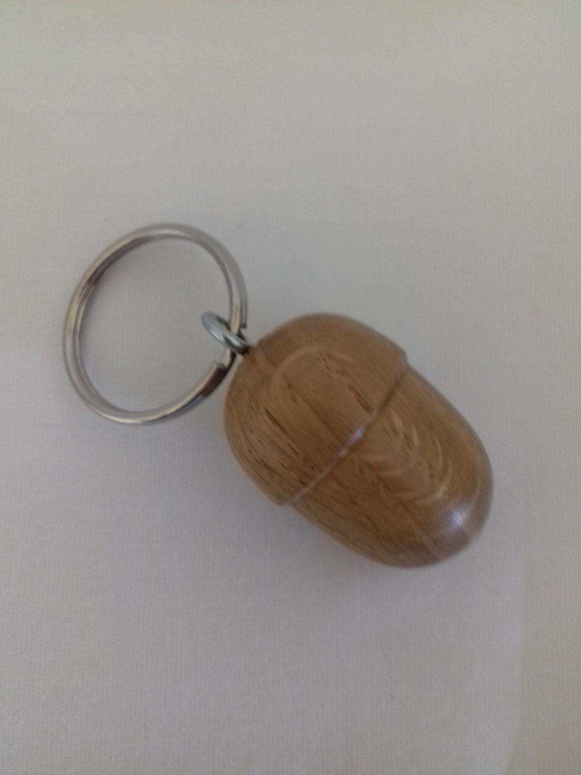 Acorn Keyring. Wood Turned Oak Wood Keyring in Form of an Etsy Denmark