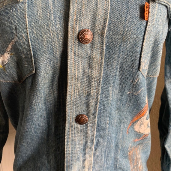 vintage 70s levis orange tab jean jacket - image 8