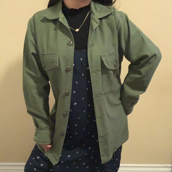 Vintage 80s military shirt - image 1