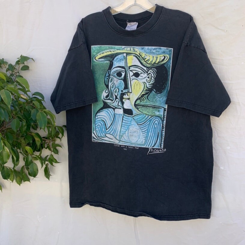 Vintage 1995 Pablo Picasso Woman With a Yellow Hat Tshirt Etsy UK