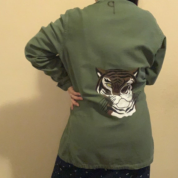 Vintage 80s military shirt - image 2