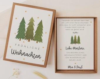Geschenkschachtel Weihnachten Tannenbaum - Tannen Geldgeschenk Weihnachten - personalisiertes Weihnachtsgeschenk Geld Verpackung