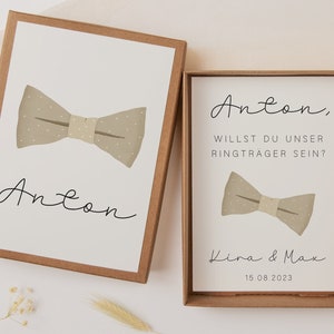 Ringträger Fragen Schachtel personalisiertes Geschenk Ringträger - "Willst du unser Ringträger sein?" - Hochzeit Geschenkverpackung Ringe