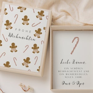 Caja de regalo bastón de caramelo regalo de dinero pan de jengibre de Navidad - regalo de dinero Navidad regalo de Navidad vale de embalaje de dinero