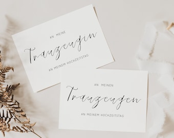 Thank you card to maid of honour and best man &quot;To my maid of honour on my wedding day&quot; - Gift maid of honour - Postcard bridesmaid thank you