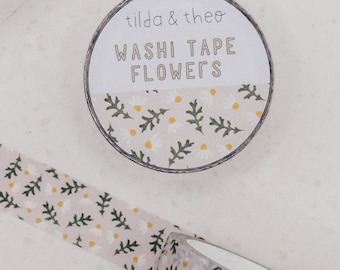 Washi Tape Blumen Klebeband Blumenwiese / Blüten - Wiese Washi Tape - Masking Tape Bullet Journal