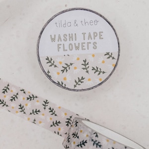 Washi Tape Blumen Klebeband Blumenwiese / Blüten - Wiese Washi Tape - Masking Tape Bullet Journal
