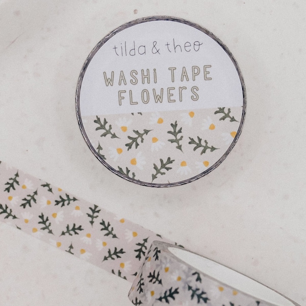 Washi Tape Blumen Klebeband Blumenwiese / Blüten - Wiese Washi Tape - Masking Tape Bullet Journal