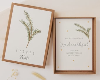 Geschenkschachtel Weihnachten Tannenzweig - Geldgeschenk Weihnachten - besonderes Weihnachtsgeschenk Geld Verpackung