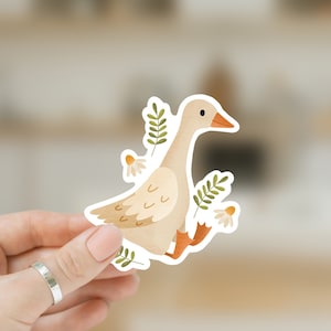 Sticker Gans Vinyl Aufkleber Gänse - Goose Sticker - Aufkleber Wasserflasche - Abziehbild Mini - wasserdichter Aufkleber