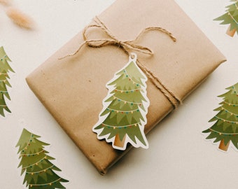 Christmas gift tags "Christmas tree" - 6x gift tags for Christmas gifts - gift wrapping