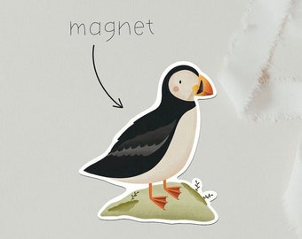 Magnete Puffin Bird Islanda Magnete da frigorifero Puffin - Regalo di compleanno Scandinavia - Regalo di inaugurazione Magneti Islanda Ricordo