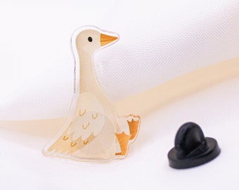 Pin Gans Acryl Tier Gänse Akrylpin Geschenk Farmtiere Ente - Geschenk Brosche Gans Anstecker Dekoration Rucksack Gänse Brosche
