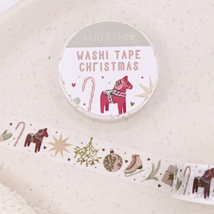 Washi Tape Weihnachten Klebeband Christmas Pattern - Christmas Washi Tape - Masking Tape Bullet Journal Schweden God Jul - Winter Washi