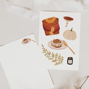 Postkarte Herbst Lieblinge Herbstliche Grußkarte Kürbis - Illustrationen Herbst als Dankeskarte - Illustration Herbst Karte