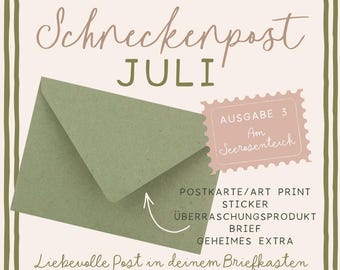 Schneckenpost von Tilda & Theo - Unser Snail Mail Club - Monatlicher Brief mit skandinavischen cozy Papierüberraschungen