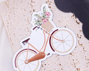 Magnet bicycle flowers in a basket gift girlfriend - gift bicycle flowers fridge magnet decoration - packaging gift spring bike magnet