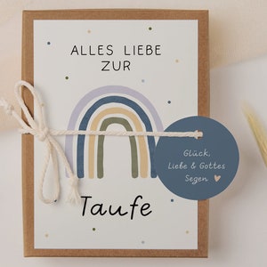 Geschenkschachtel zur Taufe Regenbogen Geldgeschenk zur Taufe - personalisiertes Taufgeschenk