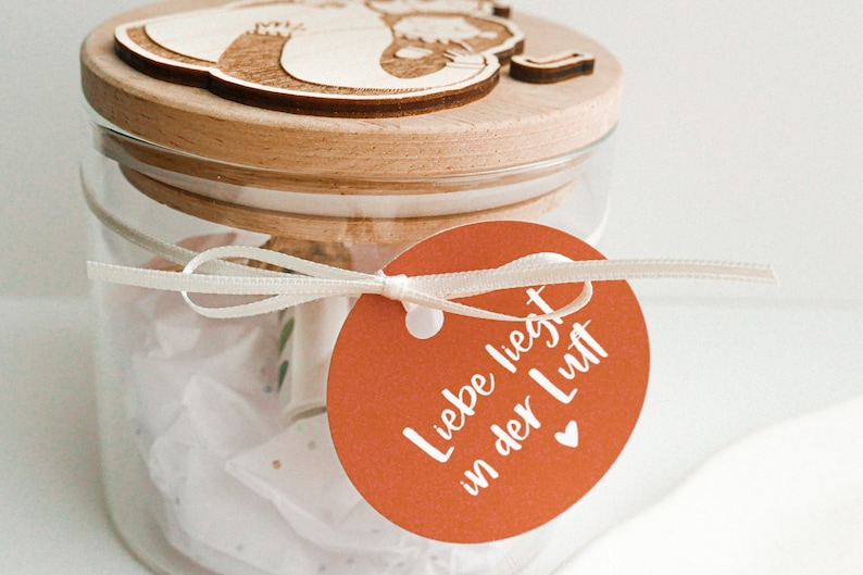 Storage Jar Wedding Gift Couple Personalized Gift Wedding Gift Anniversary Names Money Gift Packaging Jar Love image 3