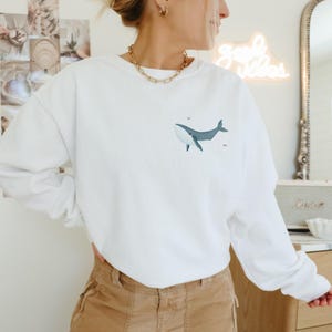 Pullover Wal Meerestiere Cozy Sweater Wale Geschenkidee - Boho Kleidung Wale Adventure Meerestiere Sweatshirt Cottagecore-Style Meer