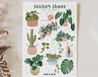Pflanzenmädchen Sticker Set – Handgefertigte Aufkleber Für Journal, Planer & Mehr