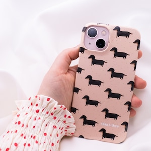 Dachshund Phone Case for iPhone Hard Case Cover Funny Phone Case Dog Dog Pattern Phone Case Dachshund Gift for Girlfriend image 1